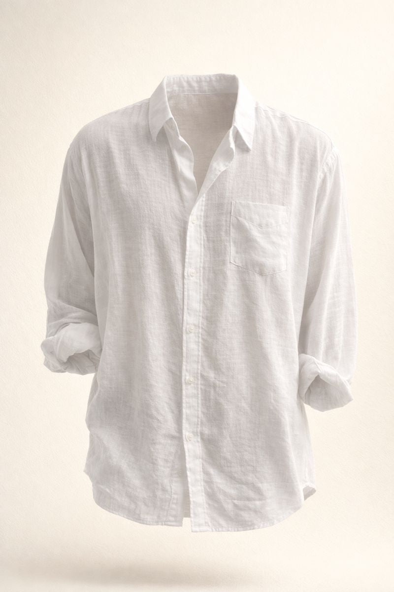 Linho Casual Gola Larga